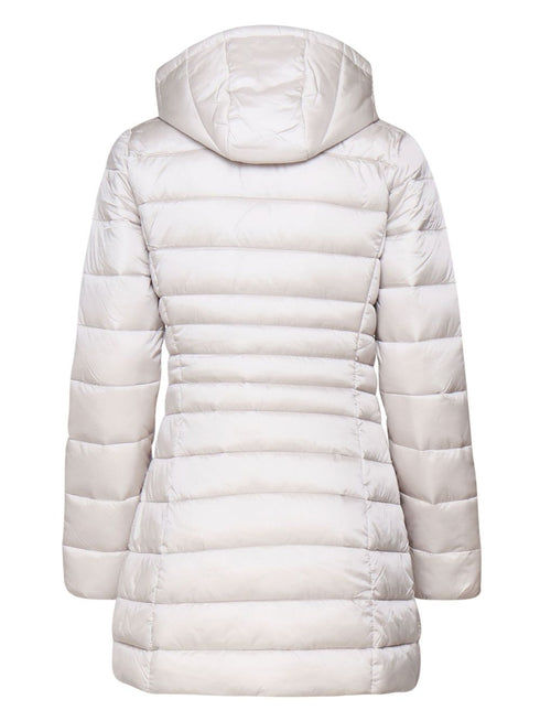 logo-patch padded coat