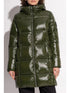 logo-patch padded coat