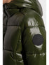 logo-patch padded coat