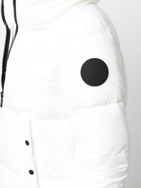 kurtka puchowa z naszywką z logo