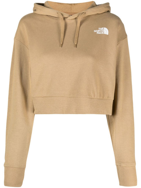 logo-print cropped hoodie