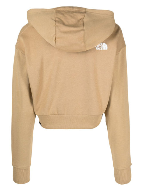 logo-print cropped hoodie
