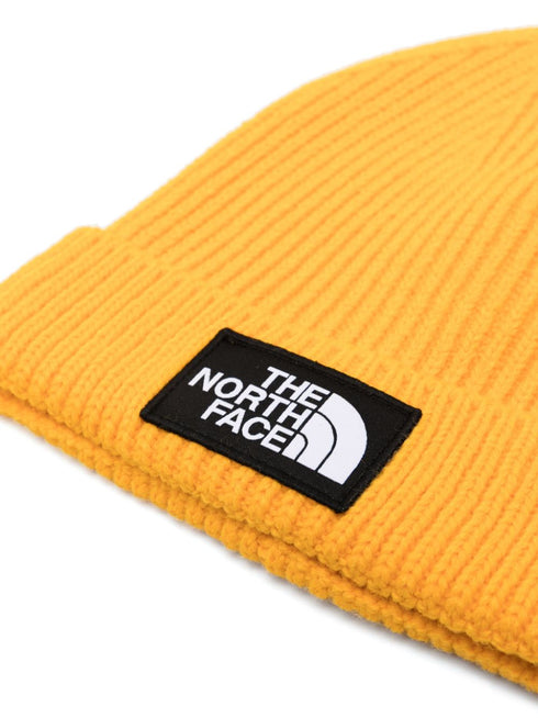 logo-patch ribbed-knit beanie