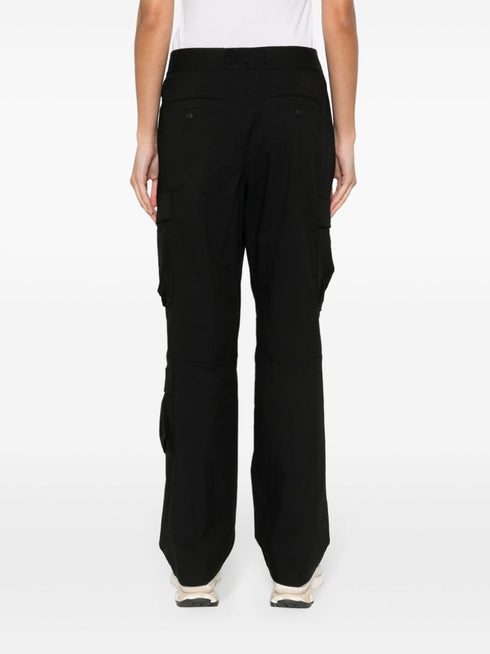logo-print straight trousers
