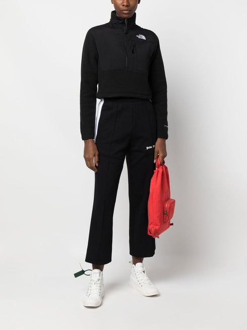 embroidered-logo half-zip sweatshirt