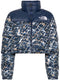 abstract-print quilted jacket