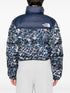 abstract-print quilted jacket