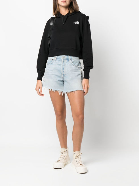 logo-print drawstring hoodie