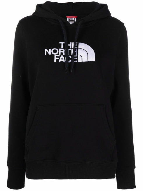 embroidered-logo drawstring hoodie