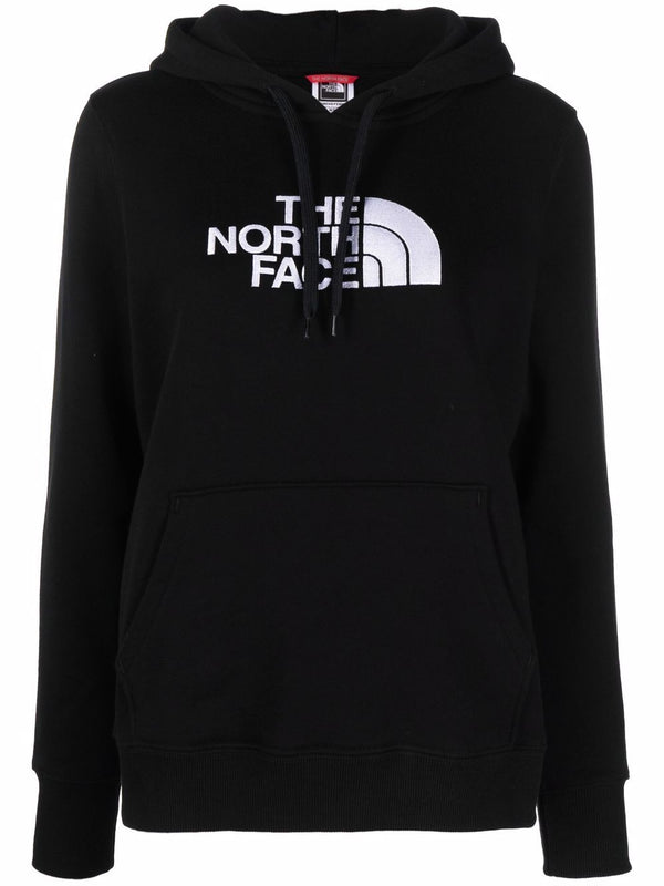 embroidered-logo drawstring hoodie