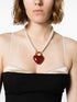 glittered-heart pendant necklace