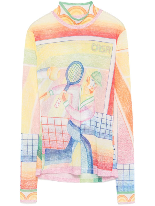 drukowany top z siateczki