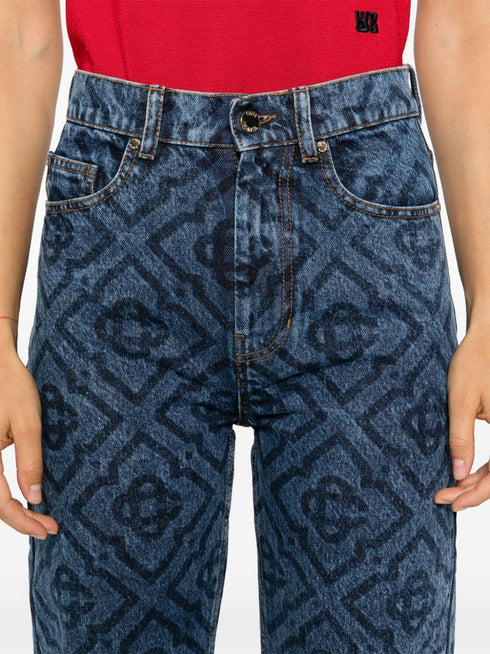 jeansy z monogramem