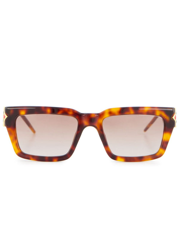 tortoiseshell square-frame sunglasses