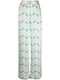 graphic-print straight-leg silk trousers
