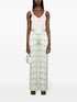 graphic-print straight-leg silk trousers