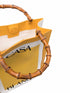 logo-print bamboo-handle tote bag