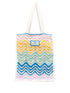wavy crochet tote bag