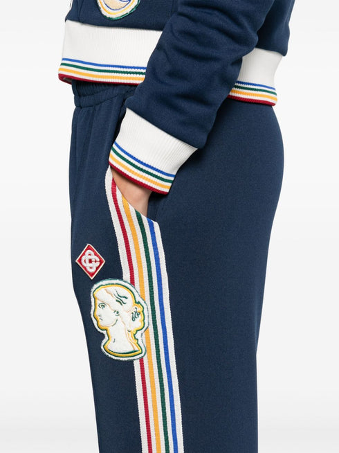 striped-trim track pants