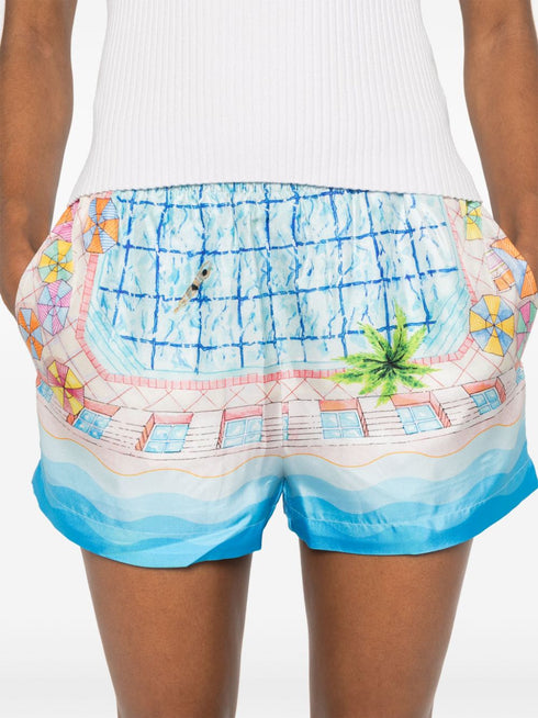 Le Plongeon silk shorts