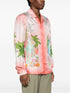 Paix Et Amour Tennis Club-print silk shirt