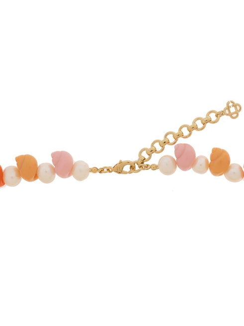 shell faux-pearl necklace