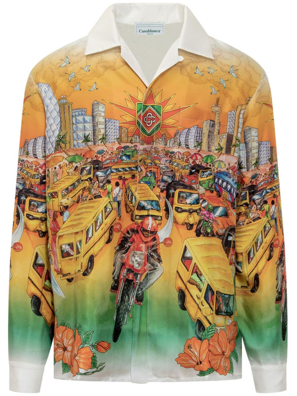 printed silk shirt