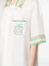 silk monogram-pattern shirt