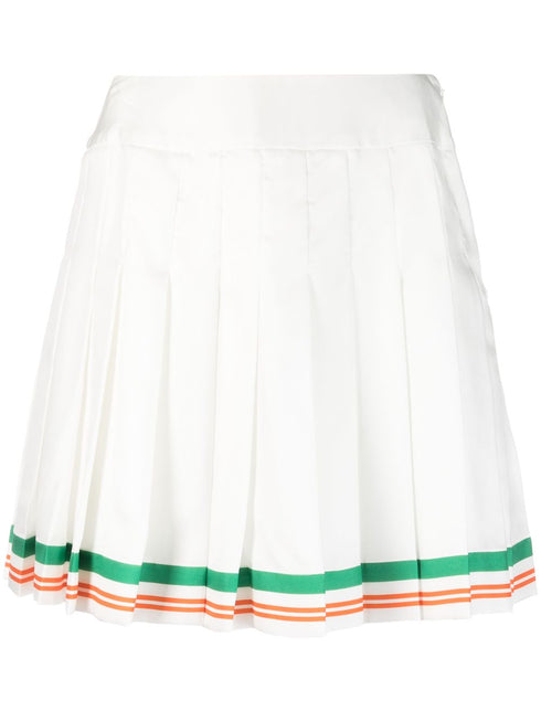 high-waisted A-line skirt