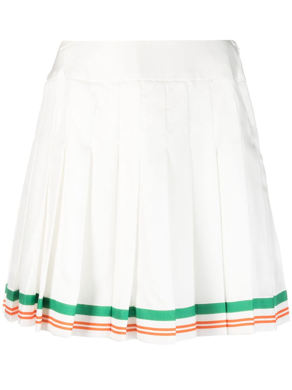 high-waisted A-line skirt