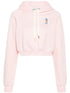 logo-patch cropped hoodie