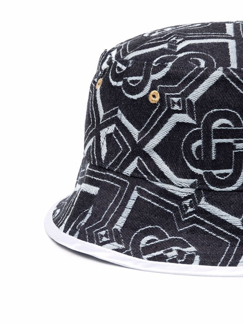 monogram-patterned bucket hat