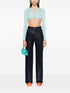 lurex-detail straight-leg jeans