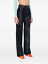 lurex-detail straight-leg jeans