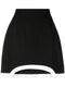 cut-out contrast-trim mini skirt