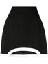 cut-out contrast-trim mini skirt