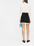 cut-out contrast-trim mini skirt