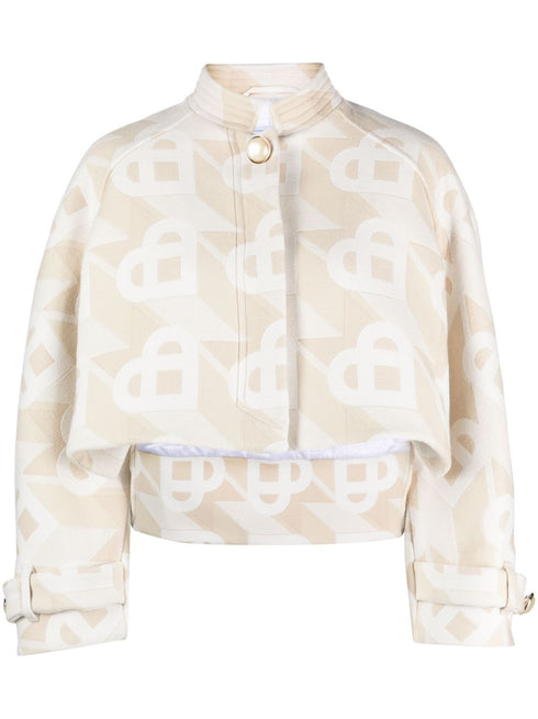 logo-monogram cropped jacket