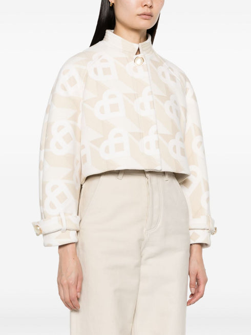 logo-monogram cropped jacket