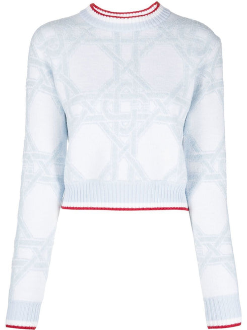 cropped long-sleeve jumper