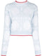 cropped long-sleeve jumper