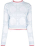 cropped long-sleeve jumper