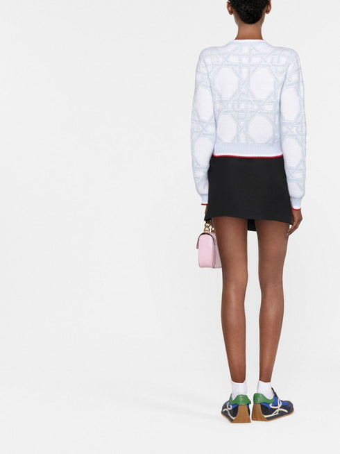 cropped long-sleeve jumper