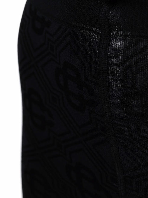 monogram pattern tights