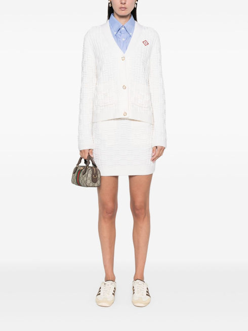 Column Stitch mini skirt