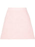 logo-quilted mini skirt
