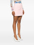 logo-quilted mini skirt