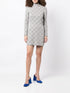 monogram-jacquard mini dress