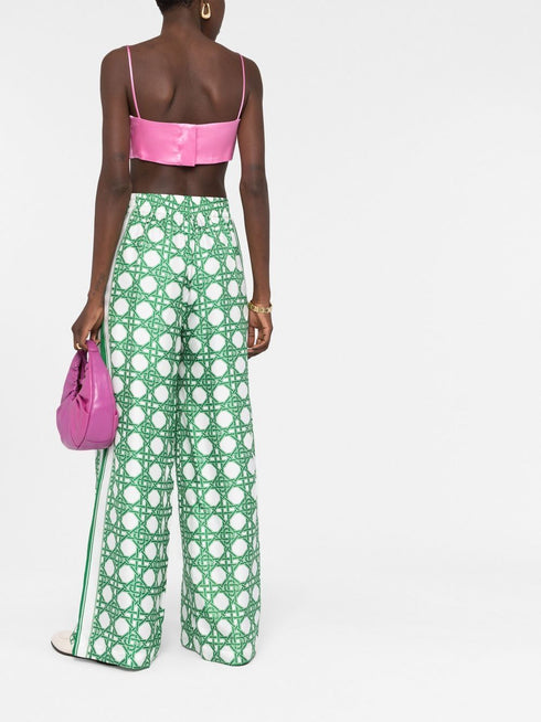 Ping Pong monogram palazzo trousers