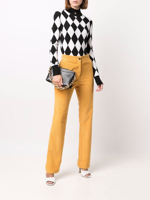 diamond-print merino jumper